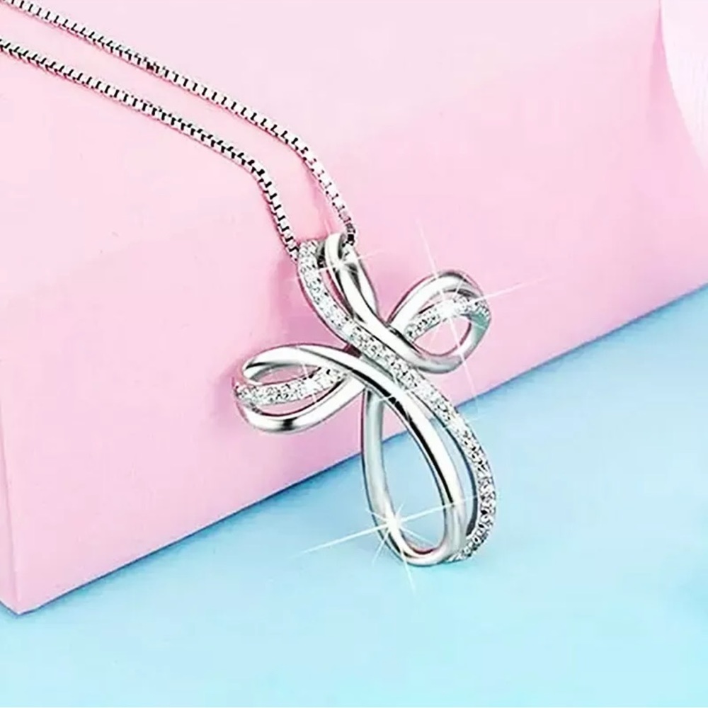 Anniversary Women Jewelry Luxury Cubic Zirconia 925 Silver Necklaces Pendants